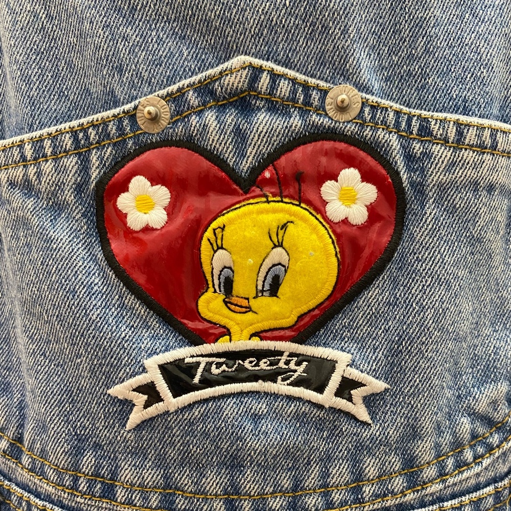 Vintage 1997 Looney Tunes Tweety Bird Overalls